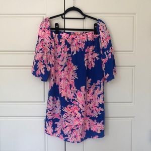 Lilly Pulitzer Silk Off the Shoulder Dress